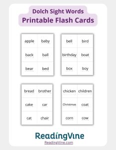 Dolch Sight Word Flash Cards