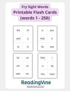 Sight Words Archives - ReadingVine
