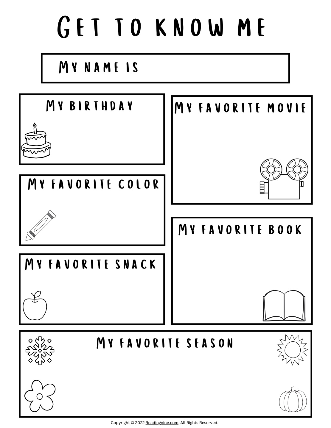 Printable All About Me Poster Template