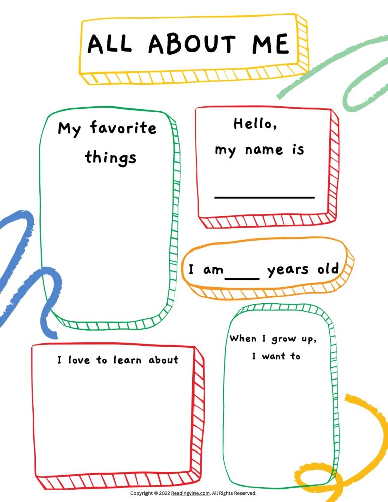 All-About-Me-worksheet-image-4 - ReadingVine