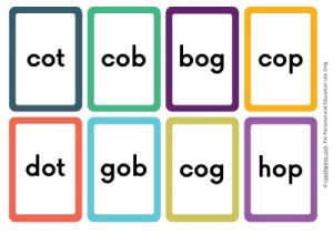 CVC Words Flashcards Short O