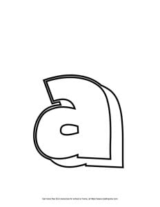 Block Lowercase 3D Bubble Letter A