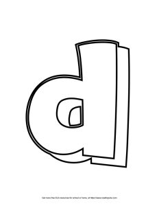 Block Lowercase 3D Bubble Letter D