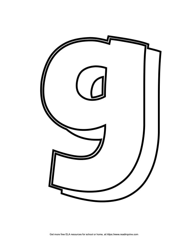 Block Lowercase 3D Bubble Letter G