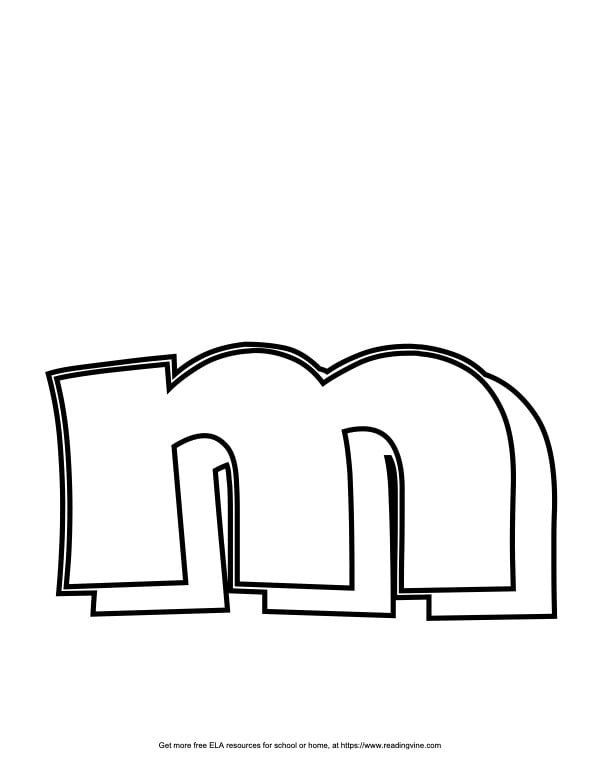 Bubble Letter M | 19 Free Printable Styles