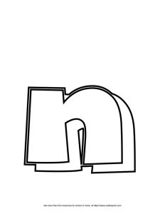 Block Lowercase 3D Bubble Letter N