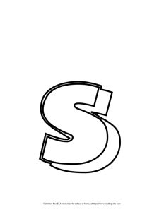 Block Lowercase 3D Bubble Letter S