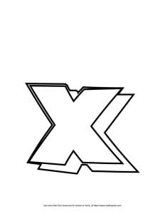 Block Lowercase 3D Bubble Letter X
