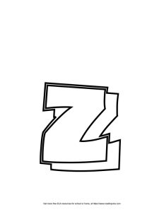 Block Lowercase 3D Bubble Letter Z