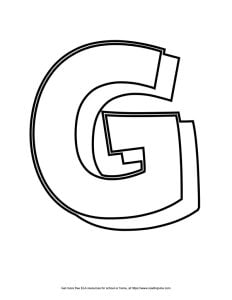Block Outline Capital Bubble Letter G
