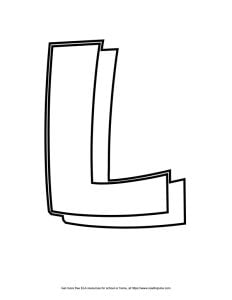 Block Outline Capital Bubble Letter L