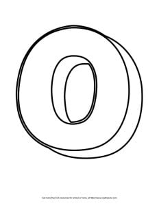 Block Outline Capital Bubble Letter O