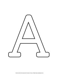 Capital Serif Bubble Letter A