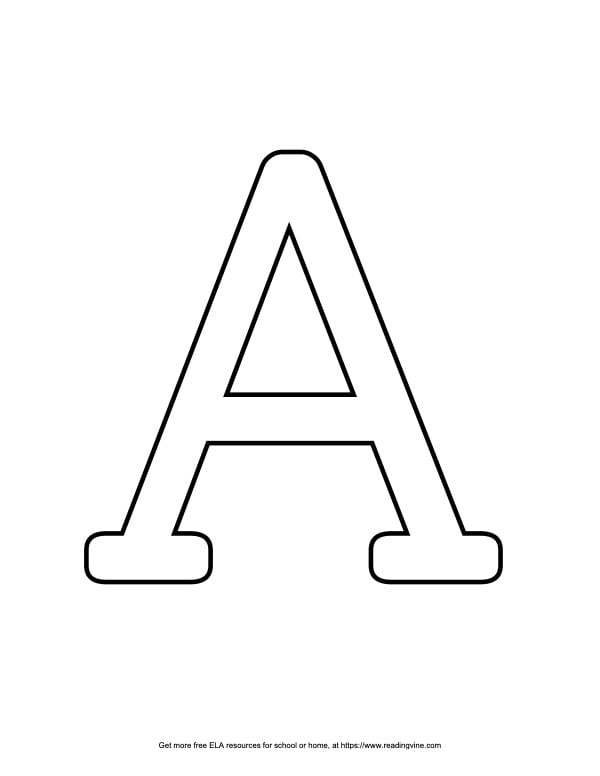 Capital Serif Bubble Letter A