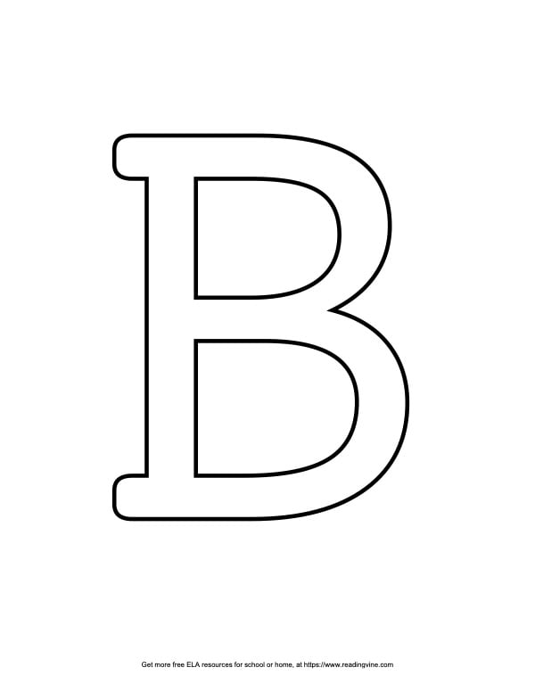 Capital Serif Bubble Letter B