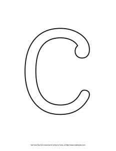 Capital Serif Bubble Letter C