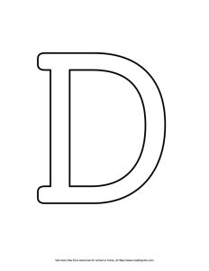 Capital Serif Bubble Letter D