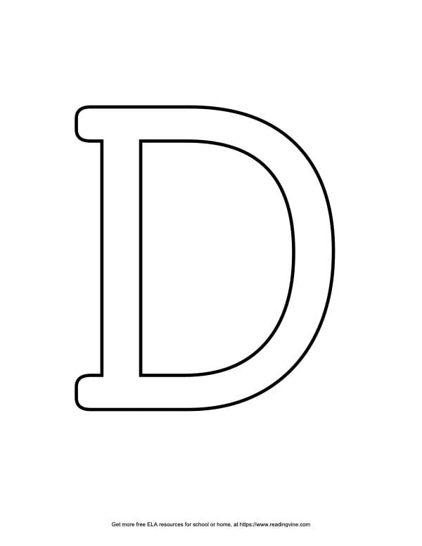 Capital Serif Bubble Letter D