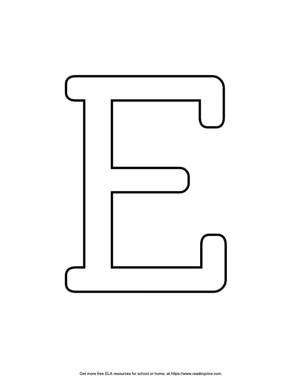 Capital Serif Bubble Letter E