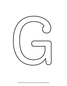 Capital Serif Bubble Letter G