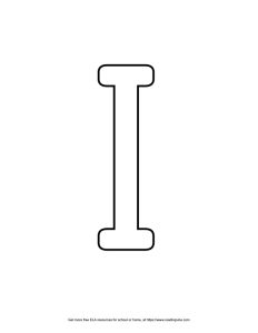 Capital Serif Bubble Letter I