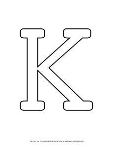 Capital Serif Bubble Letter K