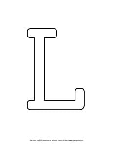 Capital Serif Bubble Letter L