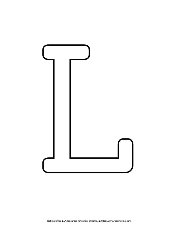 Capital Serif Bubble Letter L