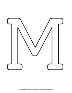Capital Serif Bubble Letter M