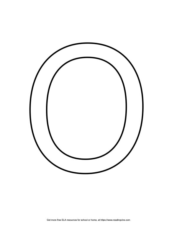 Capital Serif Bubble Letter O