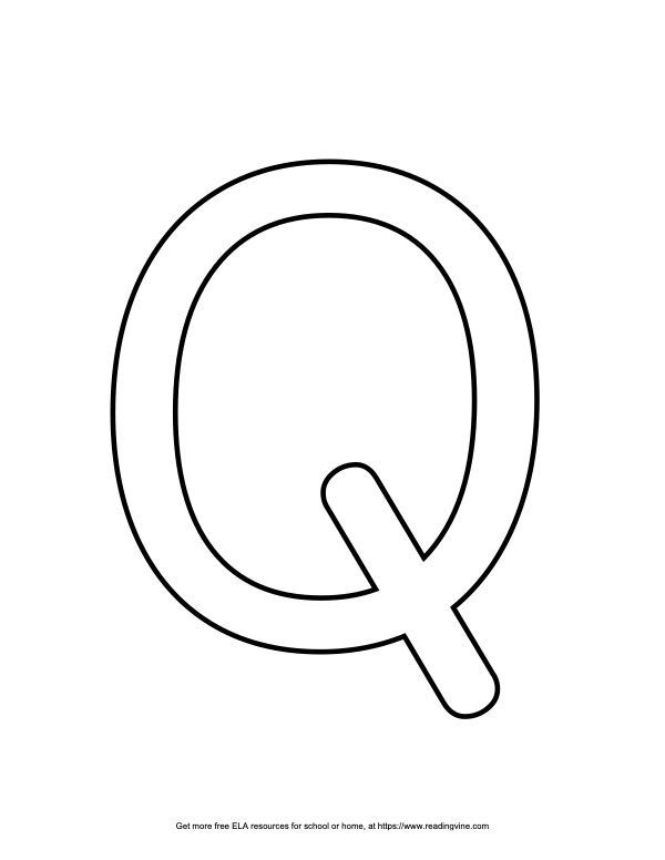 Capital Serif Bubble Letter Q