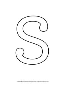 Capital Serif Bubble Letter S