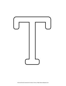 Capital Serif Bubble Letter T