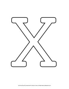 Capital Serif Bubble Letter X