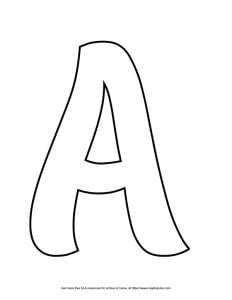 Curvy Capital Bubble Letter A