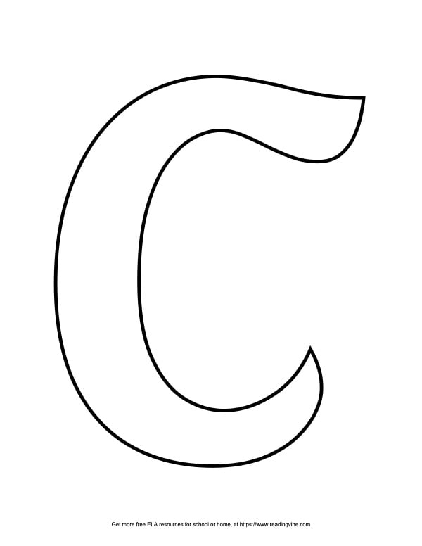 Curvy Capital Bubble Letter C