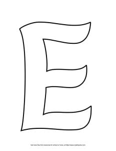 Curvy Capital Bubble Letter E