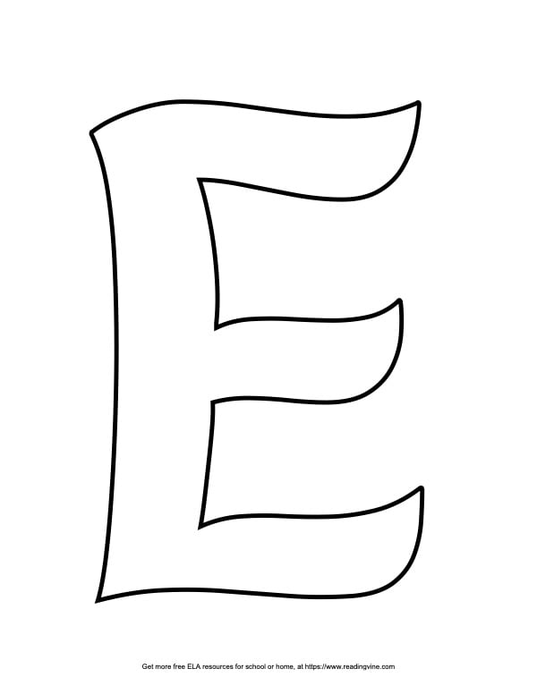 Curvy Capital Bubble Letter E