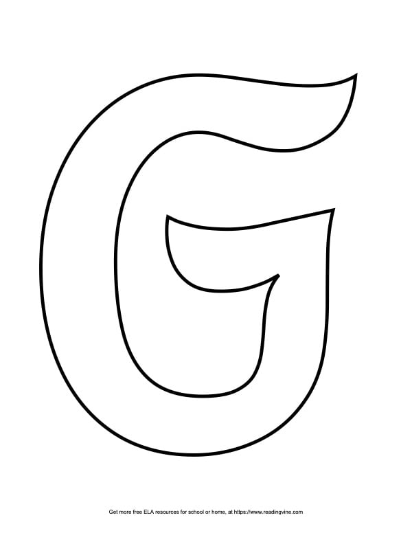 lowercase g bubble letter