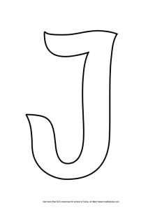 Curvy Capital Bubble Letter J
