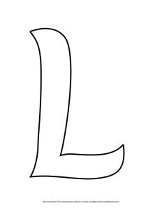 Curvy Capital Bubble Letter L