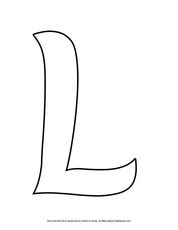 Curvy Capital Bubble Letter L