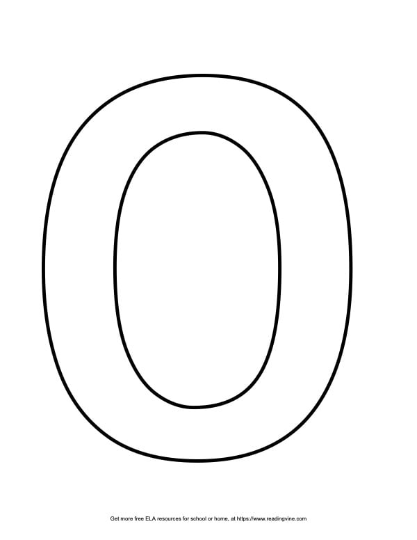 Curvy Capital Bubble Letter O