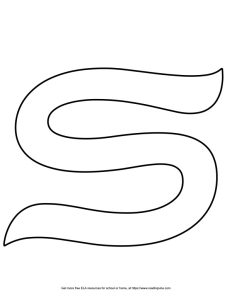 Curvy Capital Bubble Letter S
