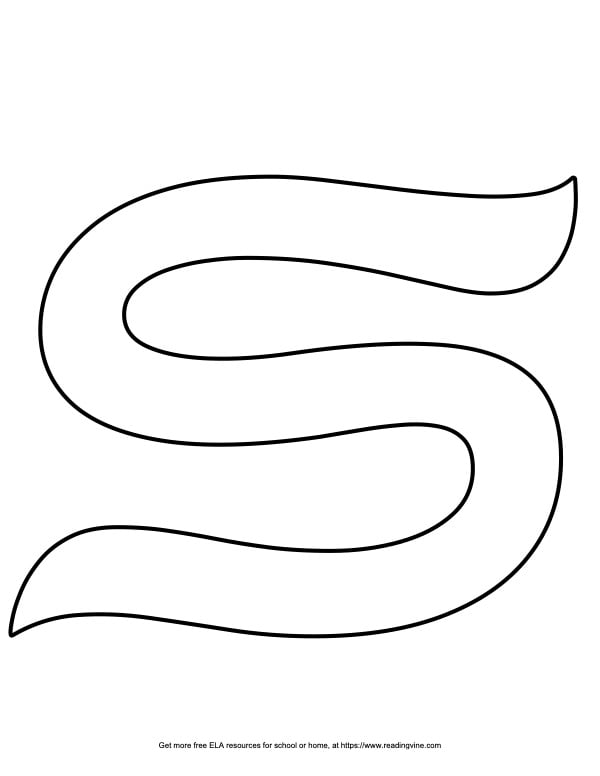 Curvy Capital Bubble Letter S
