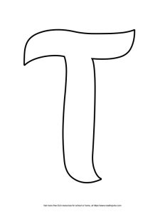 Curvy Capital Bubble Letter T