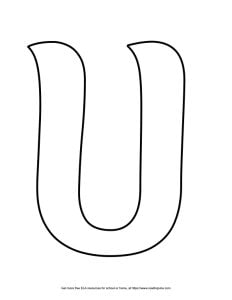 Curvy Capital Bubble Letter U
