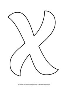 Curvy Capital Bubble Letter X