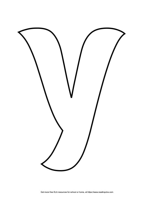 Curvy Capital Bubble Letter Y