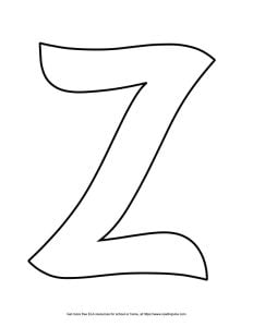 Curvy Capital Bubble Letter Z
